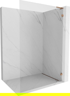 Mexen Lunar L Shower Screen Walk-in Right 100 x 200 cm, Transparent 8 mm, Rose Gold - 830L-100-000-60-00-P