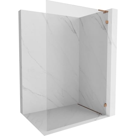 Mexen Lunar L shower wall Walk-in right 110 x 200 cm, transparent 8 mm, rose gold - 830L-110-000-60-00-P