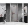 Mexen Lunar right hinged shower door 85 cm, transparent, brushed copper - 834-085-000-65-00-P