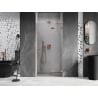 Mexen Lunar right hinged shower door 85 cm, transparent, brushed copper - 834-085-000-65-00-P