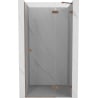 Mexen Lunar right swing shower door 100 cm, transparent, brushed copper - 834-100-000-65-00-P