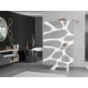 Mexen Kioto freestanding shower wall 100 x 200 cm, white wave 8 mm, pink gold - 800-100-002-60-97