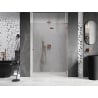 Mexen Lunar shower door right-hinged 130 cm, transparent, brushed copper - 834-130-000-65-00-P