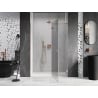 Mexen Lunar shower doors right swing 135 cm, transparent, brushed copper - 834-135-000-65-00-P