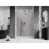 Mexen Lunar shower doors right swing 135 cm, transparent, brushed copper - 834-135-000-65-00-P