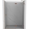 Mexen Lunar shower door swing right 140 cm, transparent, brushed copper - 834-140-000-65-00-P