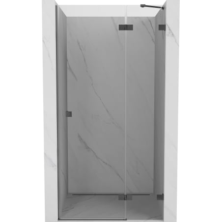 Mexen Lunar right-hand hinged shower door 70 cm, transparent, brushed gun gray - 834-070-000-66-00-P