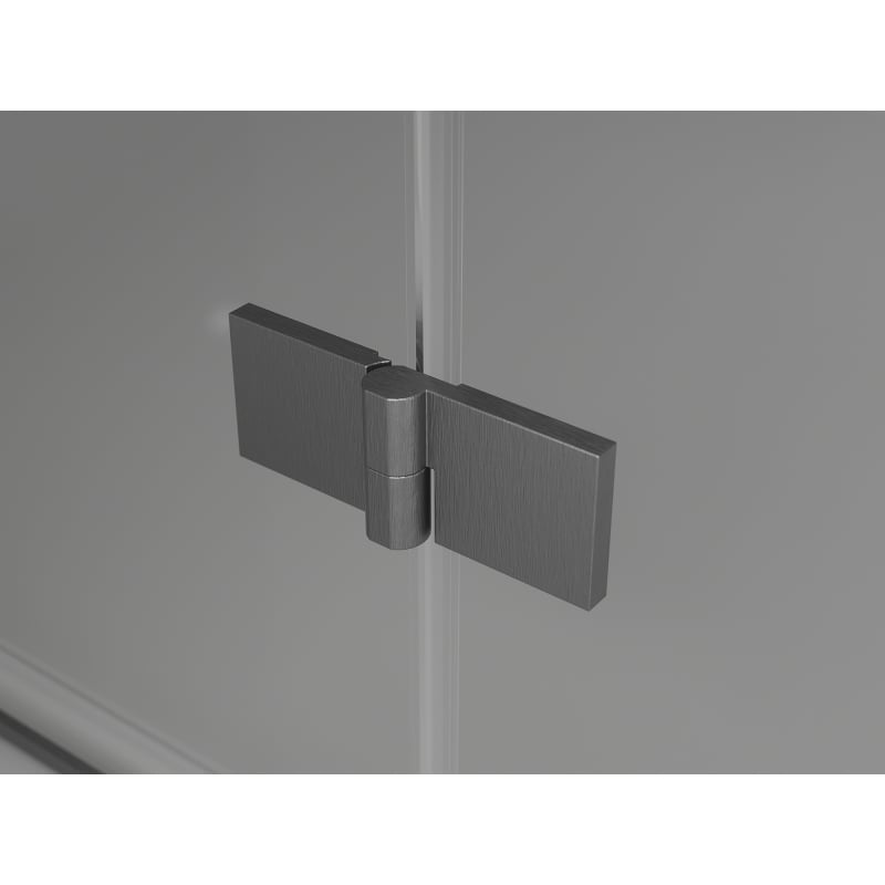 Mexen Lunar right-hand hinged shower door 80 cm, transparent, brushed gun gray - 834-080-000-66-00-P