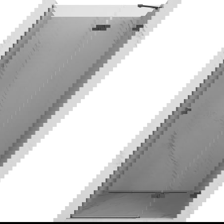 Mexen Lunar right-hinged shower door 85 cm, transparent, brushed gun gray - 834-085-000-66-00-P