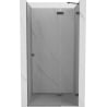 Mexen Lunar right-hinged shower door 85 cm, transparent, brushed gun gray - 834-085-000-66-00-P