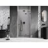 Mexen Lunar right-hinged shower door 85 cm, transparent, brushed gun gray - 834-085-000-66-00-P