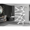 Mexen Kioto freestanding shower wall 100 x 200 cm, white wave 8 mm, black - 800-100-002-70-97