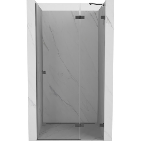 Mexen Lunar pivot shower door right 95 cm, transparent, brushed gun gray - 834-095-000-66-00-P