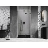 Mexen Lunar pivot shower door right 95 cm, transparent, brushed gun gray - 834-095-000-66-00-P