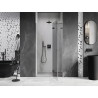 Mexen Lunar pivot shower door right 95 cm, transparent, brushed gun gray - 834-095-000-66-00-P