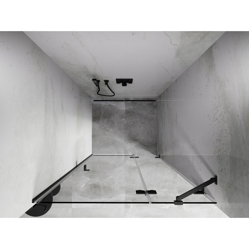 Mexen Lunar pivot shower door right 95 cm, transparent, brushed gun gray - 834-095-000-66-00-P