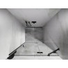 Mexen Lunar pivot shower door right 95 cm, transparent, brushed gun gray - 834-095-000-66-00-P