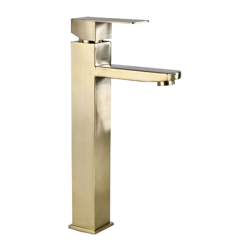 Mexen Emma high washbasin faucet, brushed gold - 71910-50