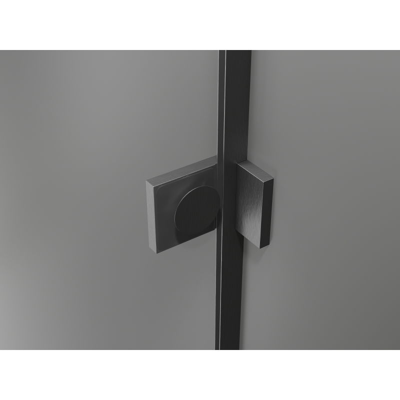 Mexen Lunar right-side hinged shower door 115 cm, transparent, brushed gun gray - 834-115-000-66-00-P