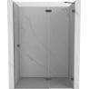 Mexen Lunar right hinged shower door 135 cm, transparent, brushed gun gray - 834-135-000-66-00-P