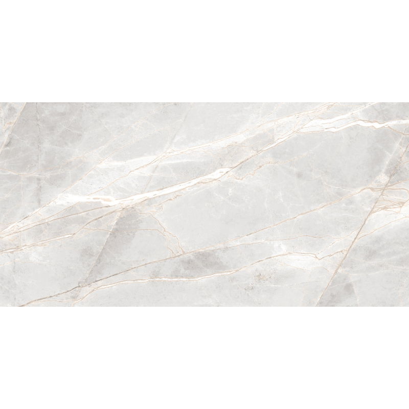 Mexen Cressida White glazed rectified porcelain G1, floor-wall tile 120 x 60 cm, gloss - TL135-120-060-01