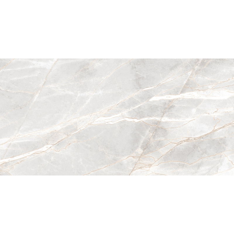 Mexen Cressida White glazed rectified porcelain G1, floor-wall tile 120 x 60 cm, gloss - TL135-120-060-01