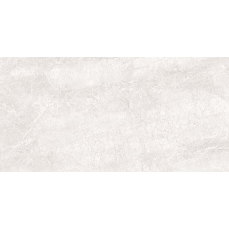 Mexen Quetta Bianco glazed rectified porcelain stoneware tile, floor-wall 120 x 60 cm, gloss - TL136-120-060-00