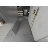 Mexen Kioto freestanding shower wall 140 x 200 cm, transparent/frost 8 mm, gold - 800-140-002-50-35
