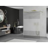 Mexen Kioto freestanding shower wall 140 x 200 cm, transparent/frost 8 mm, gold - 800-140-002-50-35