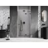 Mexen Lunar right hinged shower door 70 cm, transparent, black - 834-070-000-70-00-P