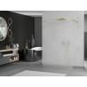 Mexen Kioto freestanding shower wall 110 x 200 cm, frost 8 mm, gold - 800-110-002-50-30