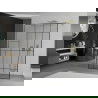 Mexen Kioto freestanding shower wall 120 x 200 cm, black pattern 8 mm, gold - 800-120-002-50-78
