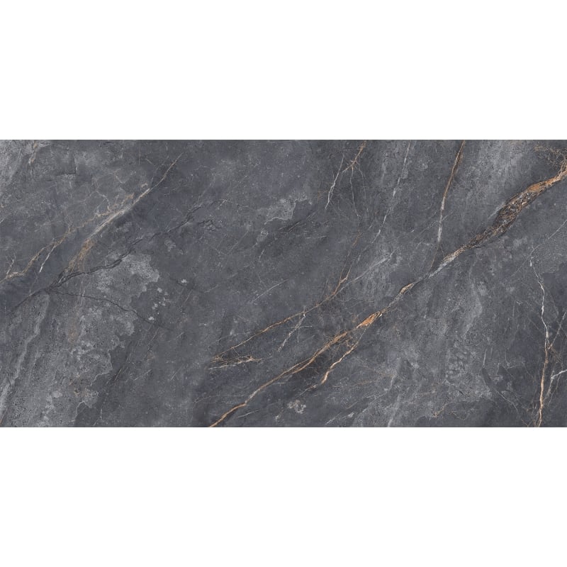 Mexen Walcey Charcoal glazed rectified tile G1, floor-wall tile 120 x 60 cm, gloss - TL150-120-060-02