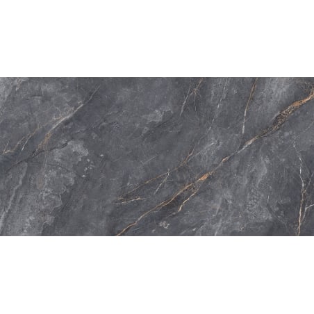 Mexen Walcey Charcoal Glazed Rectified Porcelain Tile G1, Floor and Wall Tile 120 x 60 cm, Gloss - TL150-120-060-02