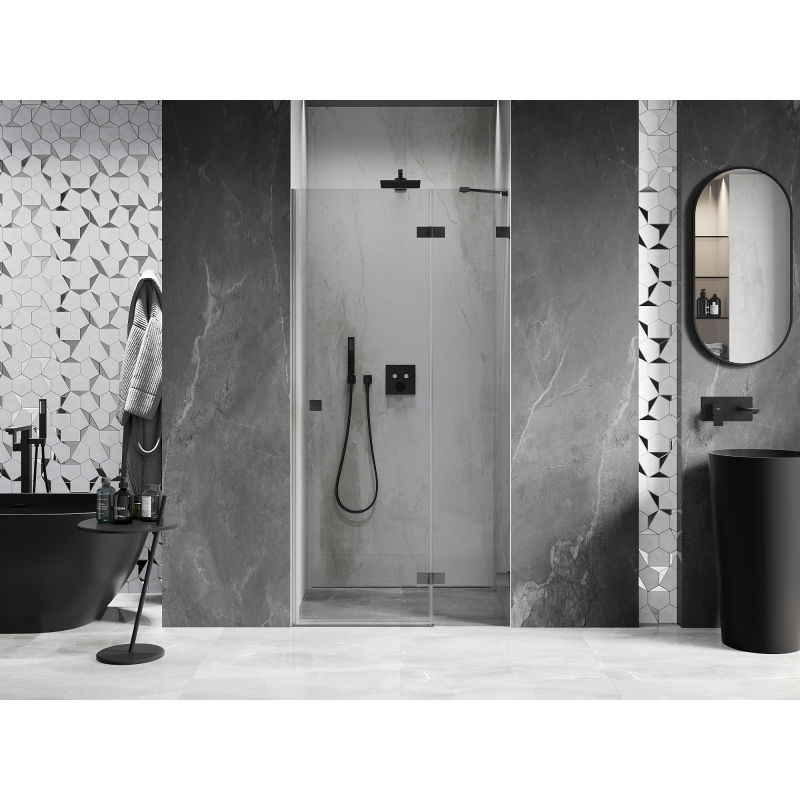 Mexen Lunar right swinging shower door 105 cm, transparent, gun metal - 834-105-000-95-00-P