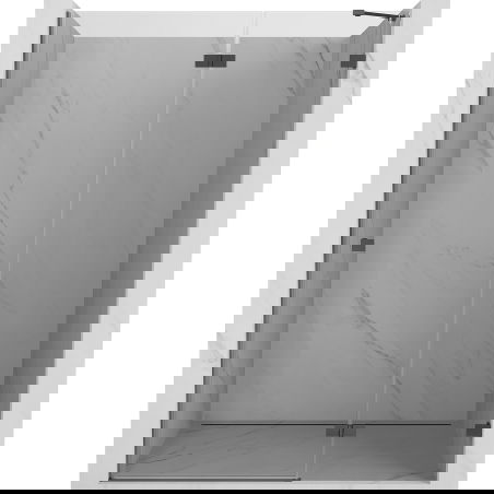 Mexen Lunar right hinged shower door 130 cm, transparent, gun metal - 834-130-000-95-00-P