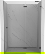 Mexen Lunar right hinged shower door 130 cm, transparent, gun metal - 834-130-000-95-00-P