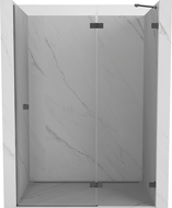 Mexen Lunar Right Hinged Shower Door 140 cm, Transparent, Gun Metal - 834-140-000-95-00-P