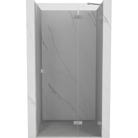 Mexen Lunar shower door hinged right 105 cm, transparent, brushed nickel - 834-105-000-97-00-P