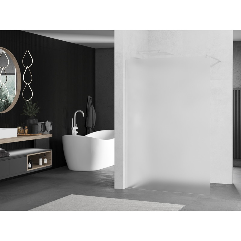 Mexen Kioto Walk-in Shower Screen 70 x 200 cm, Frosted 8 mm, White - 800-070-101-20-30