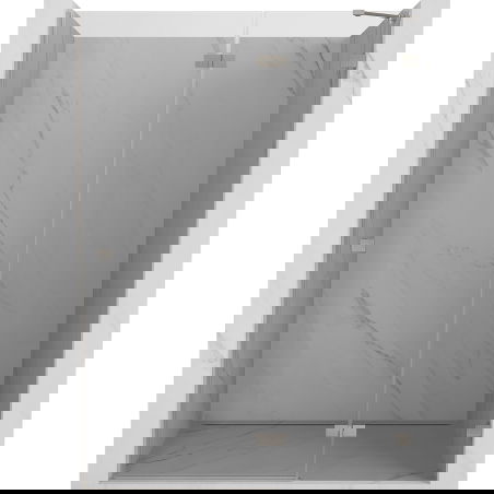 Mexen Lunar shower door hinged right 135 cm, transparent, brushed nickel - 834-135-000-97-00-P
