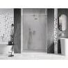 Mexen Lunar shower door hinged right 135 cm, transparent, brushed nickel - 834-135-000-97-00-P