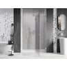 Mexen Lunar right-hinged shower door 140 cm, transparent, brushed nickel - 834-140-000-97-00-P