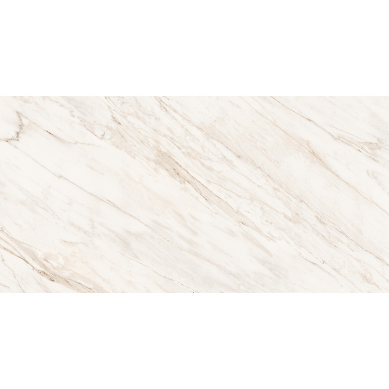 Mexen Angelo White glazed rectified porcelain tile G1, floor-wall tile 120 x 60 cm, gloss - TL156-120-060-00