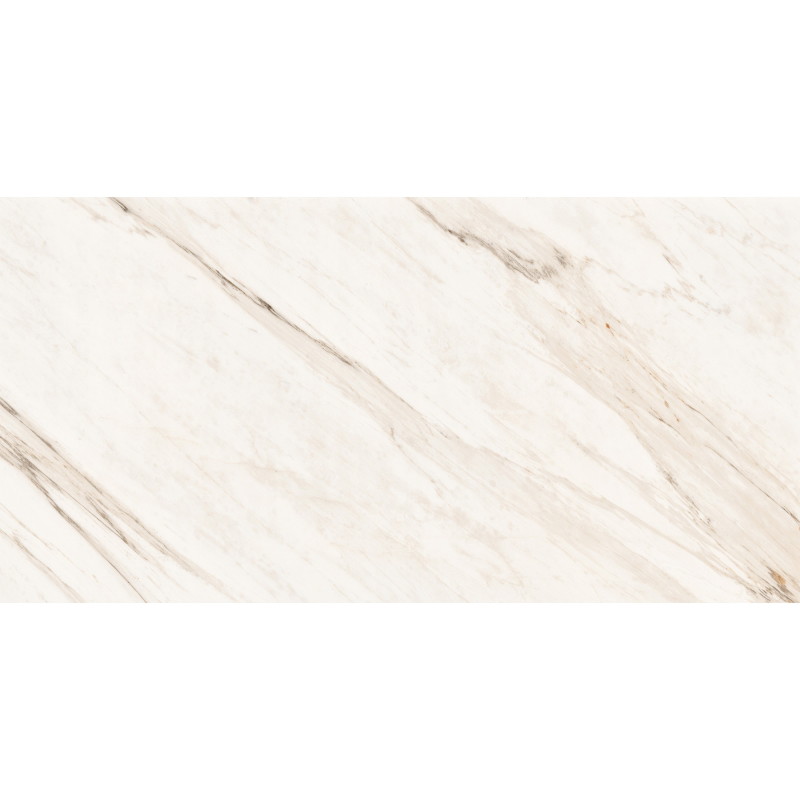 Mexen Angelo White glazed rectified porcelain tile G1, floor-wall tile 120 x 60 cm, gloss - TL156-120-060-00