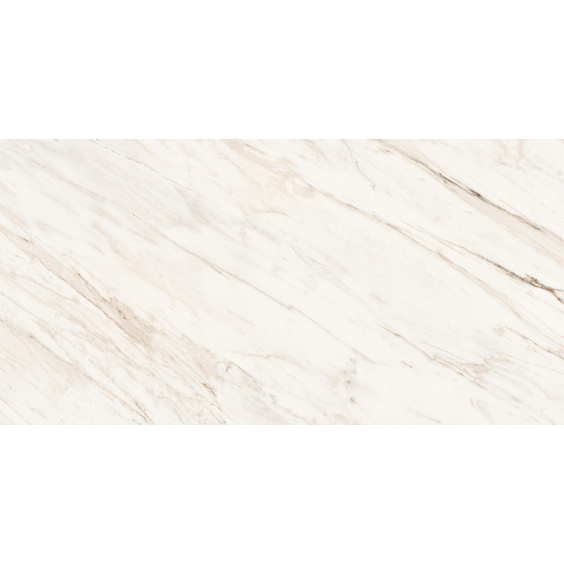 Mexen Angelo White glazed rectified porcelain tile G1, floor-wall tile 120 x 60 cm, gloss - TL156-120-060-00
