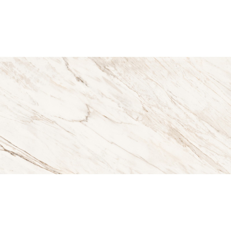 Mexen Angelo White glazed rectified porcelain tile G1, floor-wall tile 120 x 60 cm, gloss - TL156-120-060-00