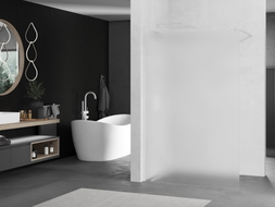 Mexen Kioto Walk-in Shower Wall 120 x 200 cm, Frosted 8 mm, White - 800-120-101-20-30