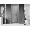 Mexen Lunar L 85 cm Left Side Hinged Shower Door, Transparent, Chrome - 834L-085-000-01-00-L