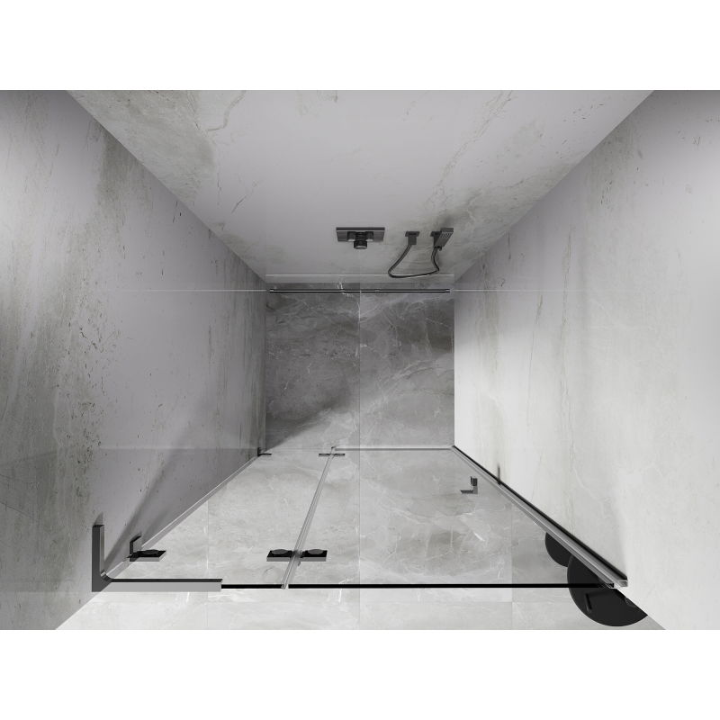 Mexen Lunar L Left Swing Shower Door 110 cm, Transparent, Chrome - 834L-110-000-01-00-L